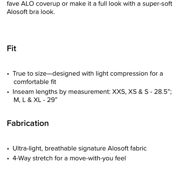 ALO Yoga Women’s Alosoft lounge leggings black extra small $114 XS - Picture 2 of 11